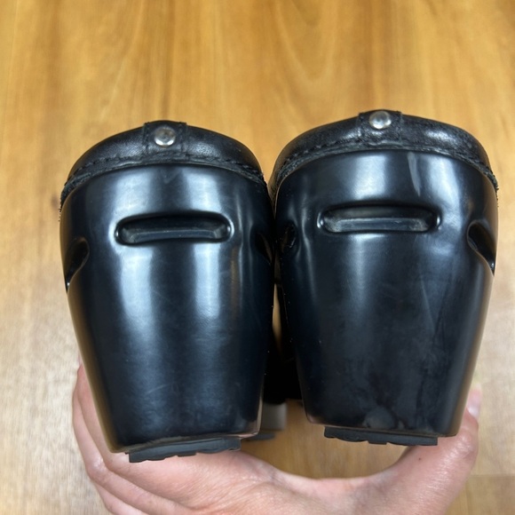 Cole Haan NikeAir Womens Black Leather Suede Wedge Mule Clogs . Sz 6B - Picture 3 of 15